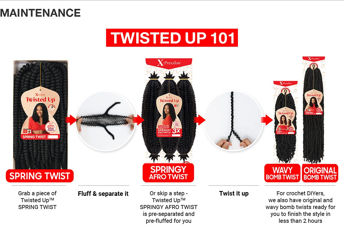Outre X Pression Twisted Up 3X Springy Afro Twist 24 GOODHair W MC SALON
